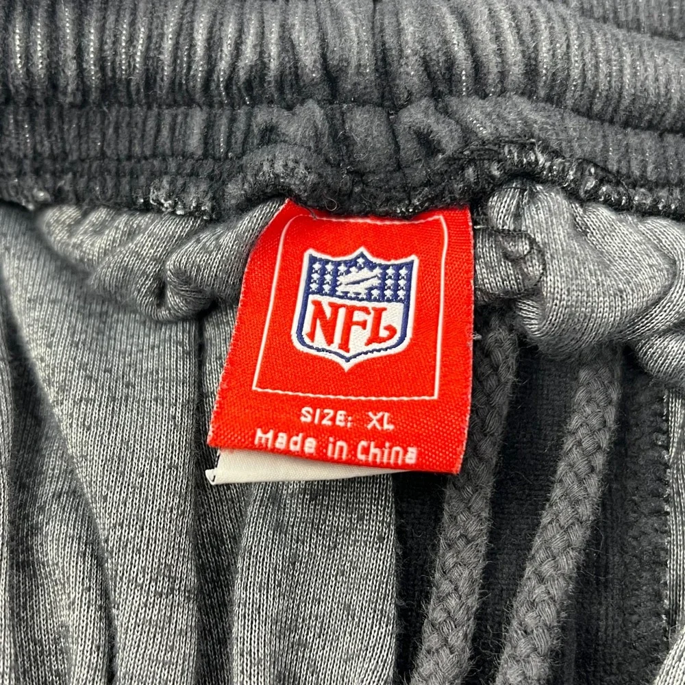 Vintage NFL Oakland Raiders Velour Track Pants Black Grey XL Loungewear Joggers